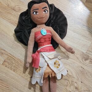 Moana Plush Doll with Brown Hair and Red Dress
